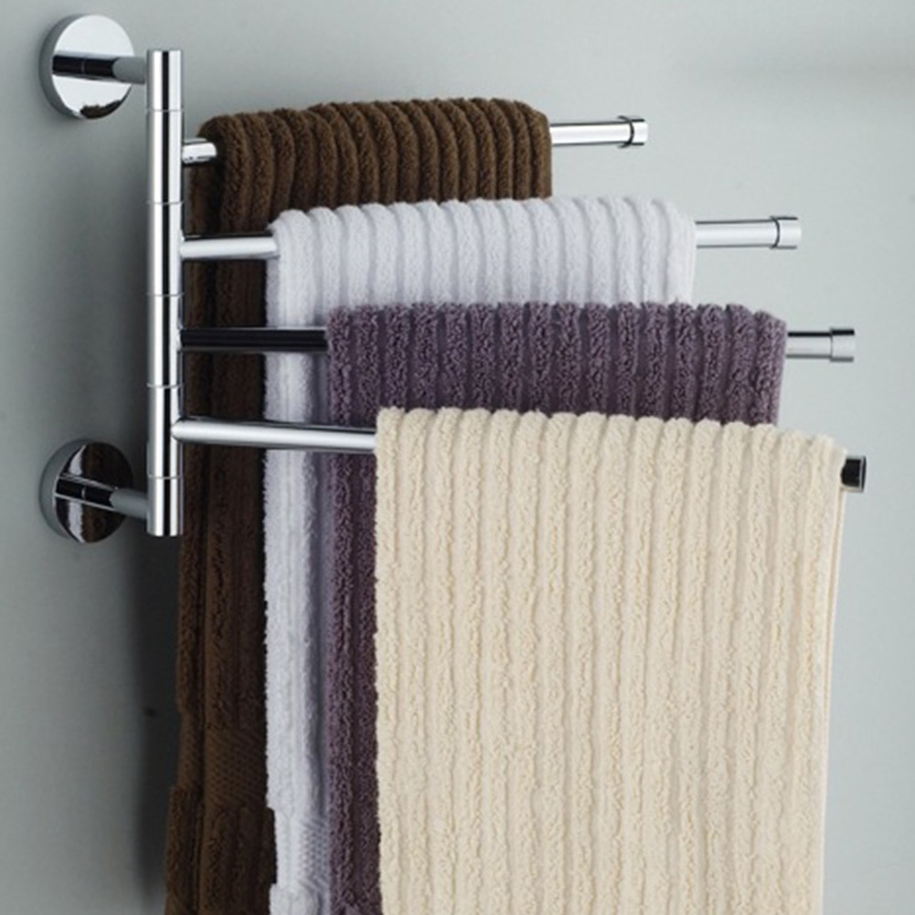 Handdoekenrek 4/3/2 Armen Handdoek Opknoping Badkamer Handdoekenrek Beweegbare Handdoek Bars Badkamer Producten Rvs swivel Bars