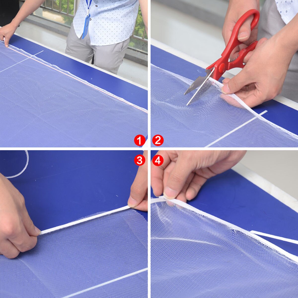 Paquete de 3 pantallas de malla para insectos, mosquitera, malla protectora con 3 rollos de cintas autoadhesivas