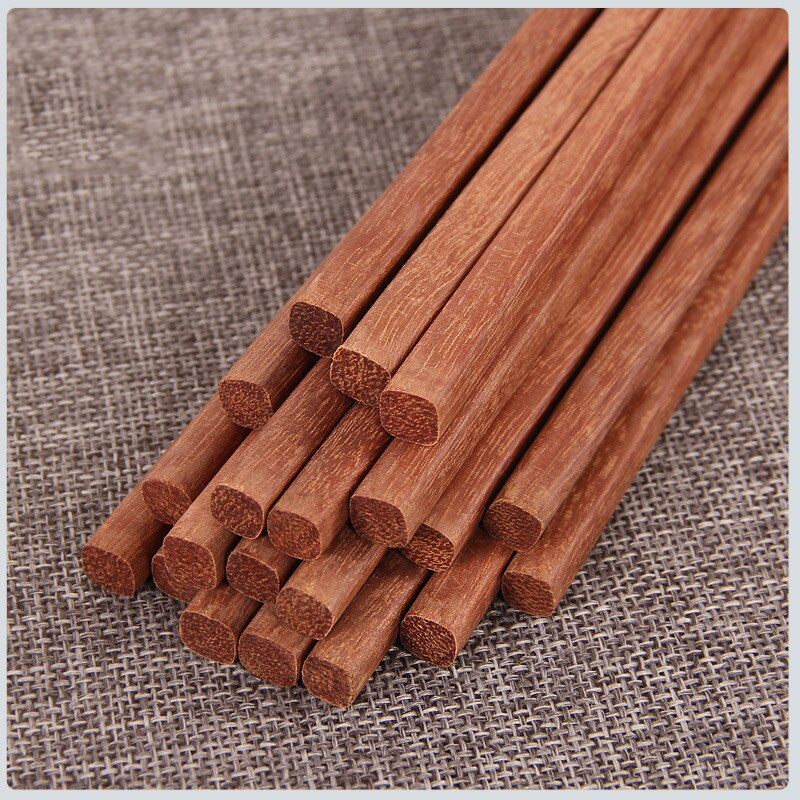 BalleenShiny 5 par chińskich naturalne drewniane bambusowe pałeczki bez lakieru bez wosku zdrowe jedzenie naczynia Sushi siekać kije Tablewrae