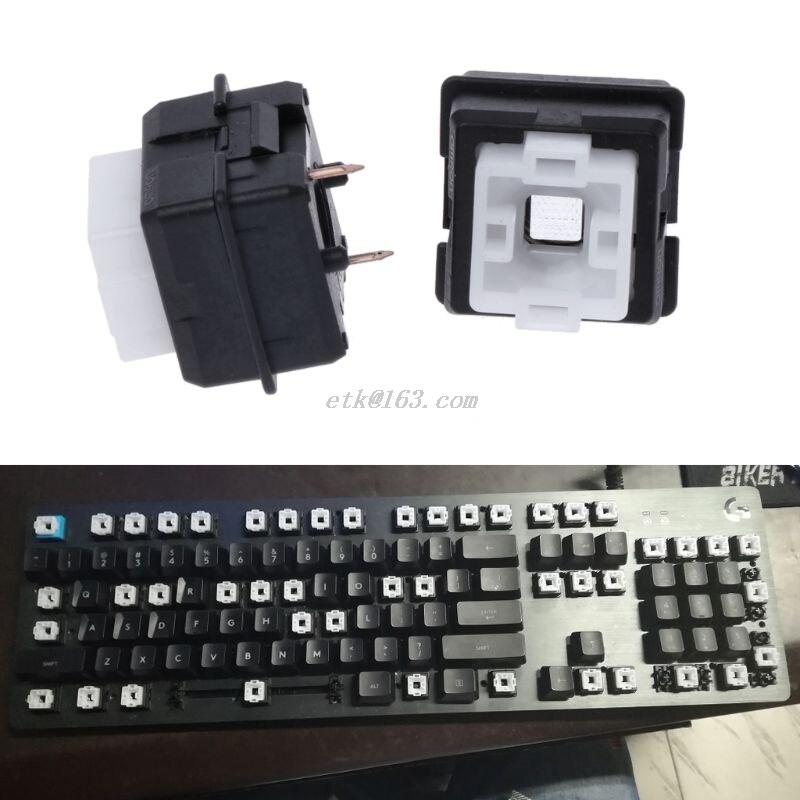 2 stk original romer-g switch omron akse til logitech  g910 g810 g413 k840 rgb akse tastatur switch