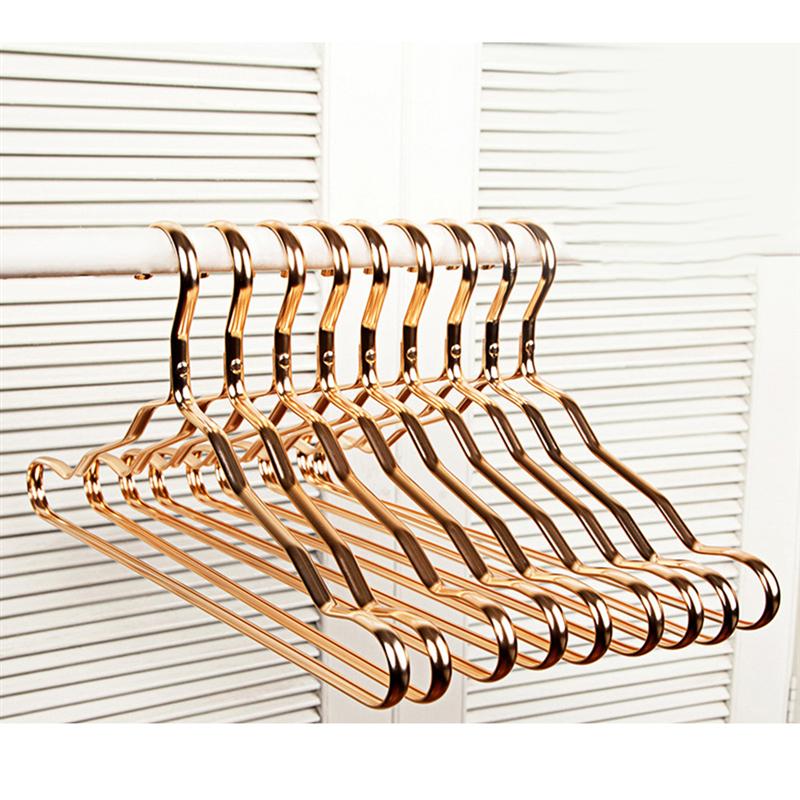 Clothes Hanger Portable Classic Style Golden Clothing Hanging Organizer Cloth Display Rack Coat Hanger for Home