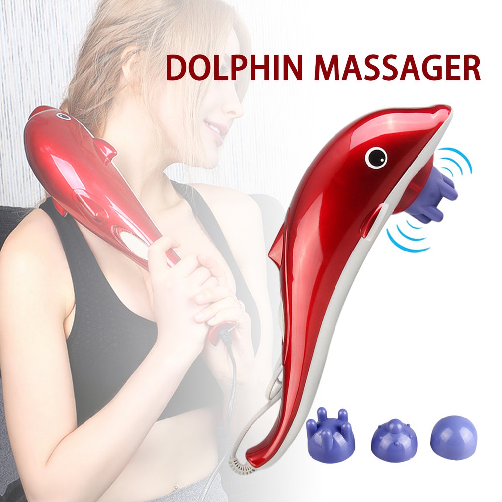 Bærbar størrelse infrarød 3 i 1 håndholdt væv delfin massage hammer stress smertelindring  us 220v