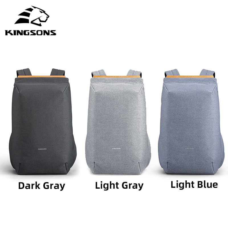 Kingsons Backpack Fit 15 Inch Laptop Mochila Male Anti-theft Waterproof Backpack Teenager Large Capacity School Backpack