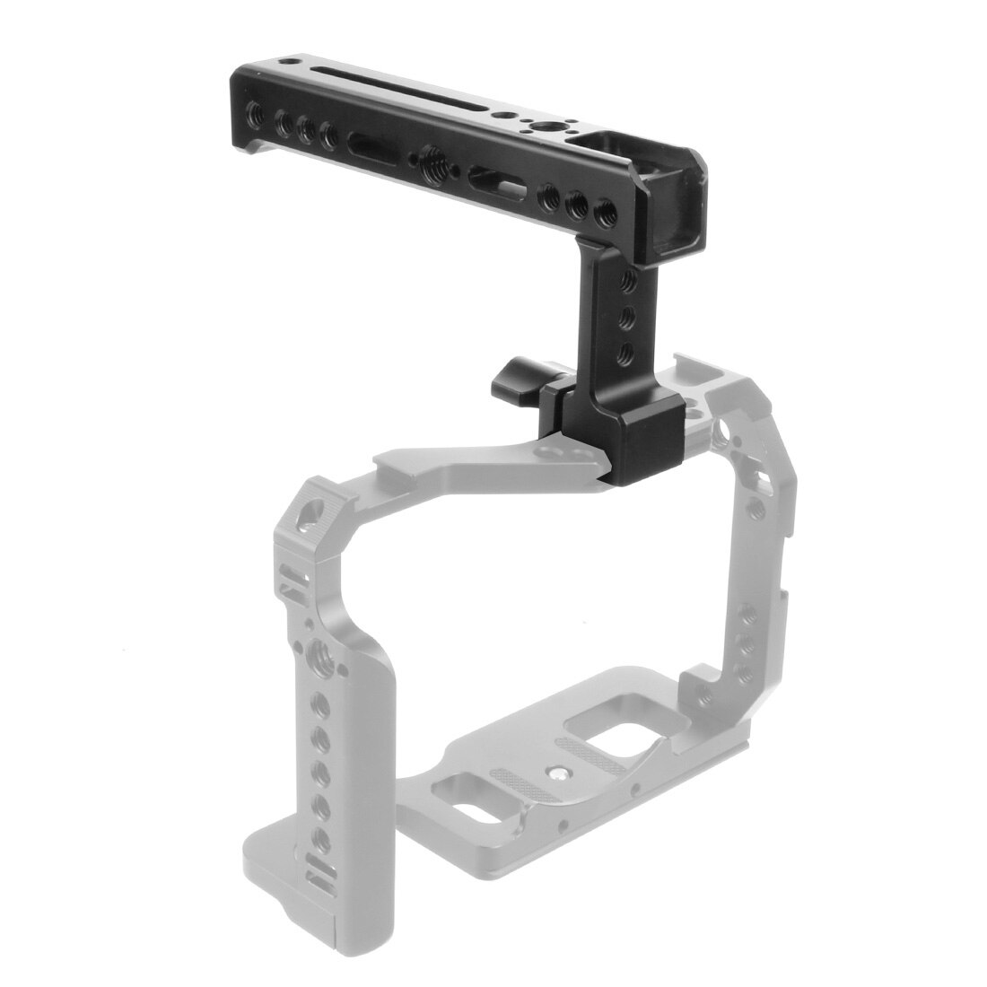 BGNing maniglia per fotocamera NATO Rail formaggio impugnatura superiore con supporto per scarpe fredde per Monitor universale per gabbia per fotocamera SLR foto video