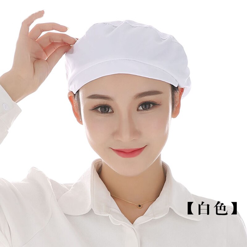 10 pcs/lot Elastic Caps Kitchen Restaurant Bakery Waiter Chef Work Wear Hat Men Women Breathable Factory Warehouse Workshop Caps: White 1