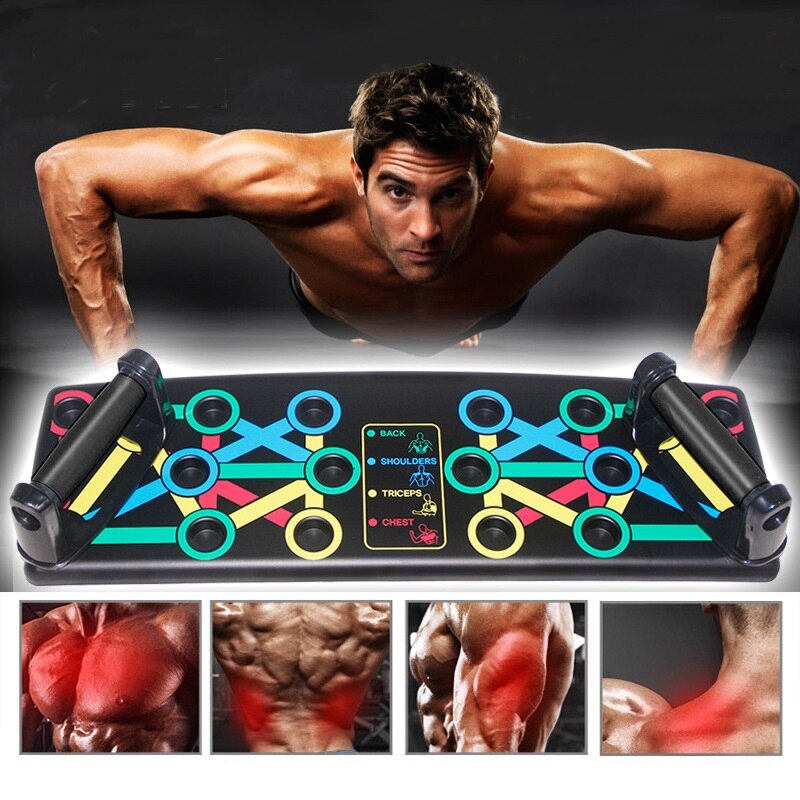 14-en-1 Push-Up Rack Board multifunción Body Building Fitness herramientas de ejercicio hombres mujeres Push-up Stands para gimnasio entrenamiento corporal