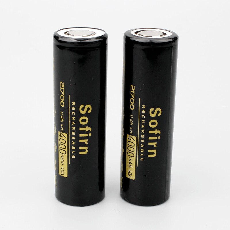 Sofirn 21700 batteri 4000 mah genopladeligt li-ion batteri 40a 3.7v 21700 celle genopladelige batterier: 2 stykker