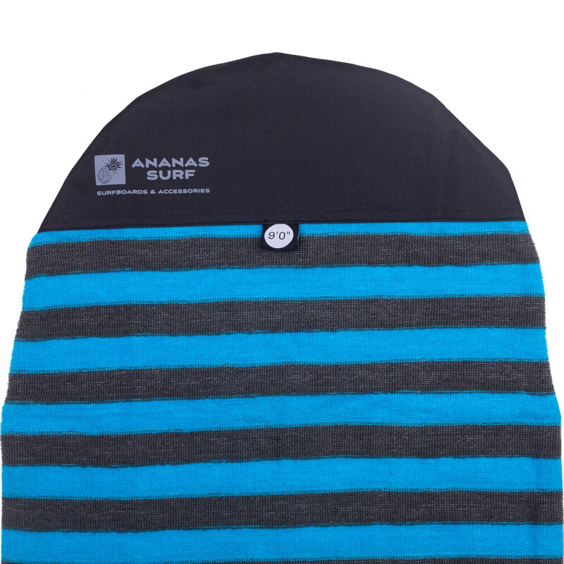 Ananas Surf 9'0 "260 cm Planche De Surf Chaussette 9 pi. Surf Longboard Nez Rond Souple Housse De Protection Extensible en Tricot: Sky blue- Darg grey