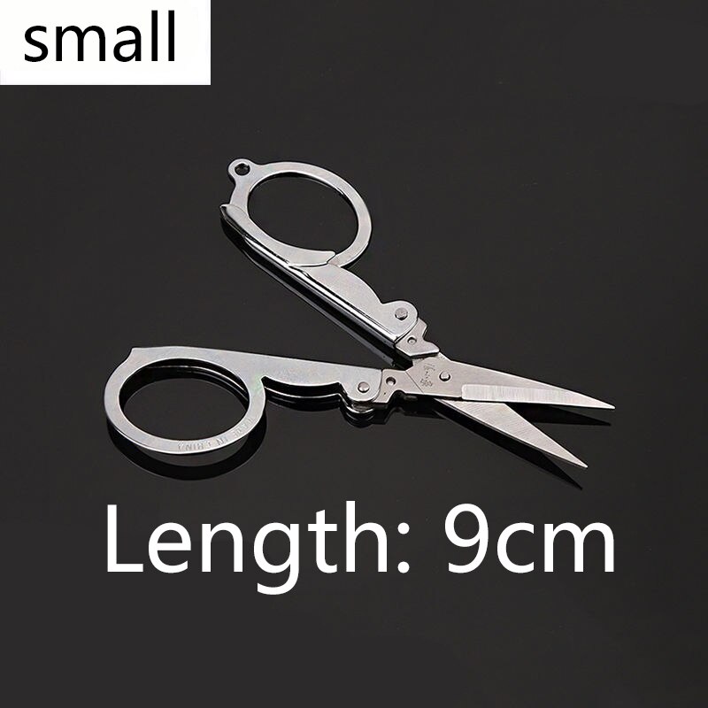 Edelstahl Mini Falten Schere Nagel Knipser Kleine Schere Tragbare Tragbare Reise Fisch Draht Schere Kleine: klein / 1 pc