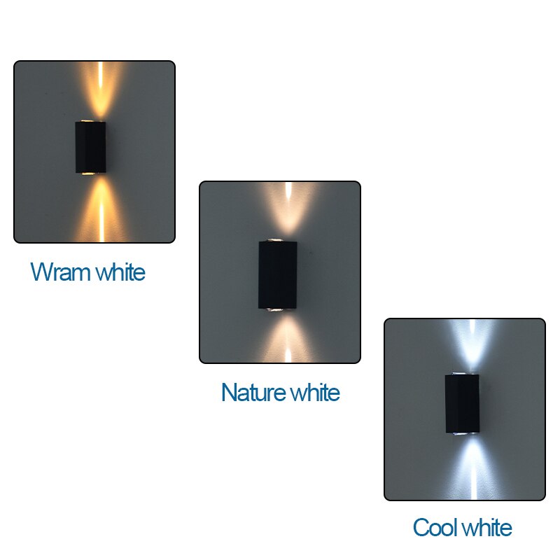 Aluminium Cob Outdoor Licht 6W Outdoor Verlichting Outdoor Waterdichte IP65 Wandlamp Veranda Licht Up En Down Wandkandelaars ZBD0020
