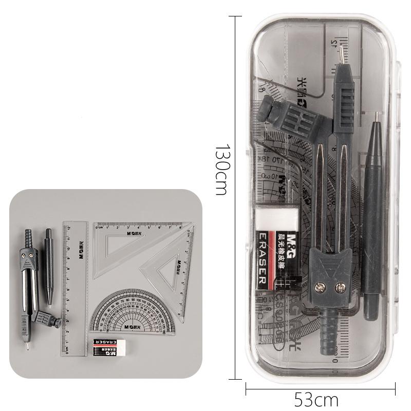 Stationery Set Ruler Compass Ruler Triangle Plate Protractor Multifunction Set For Students. Examination Drawing Surveying: 2