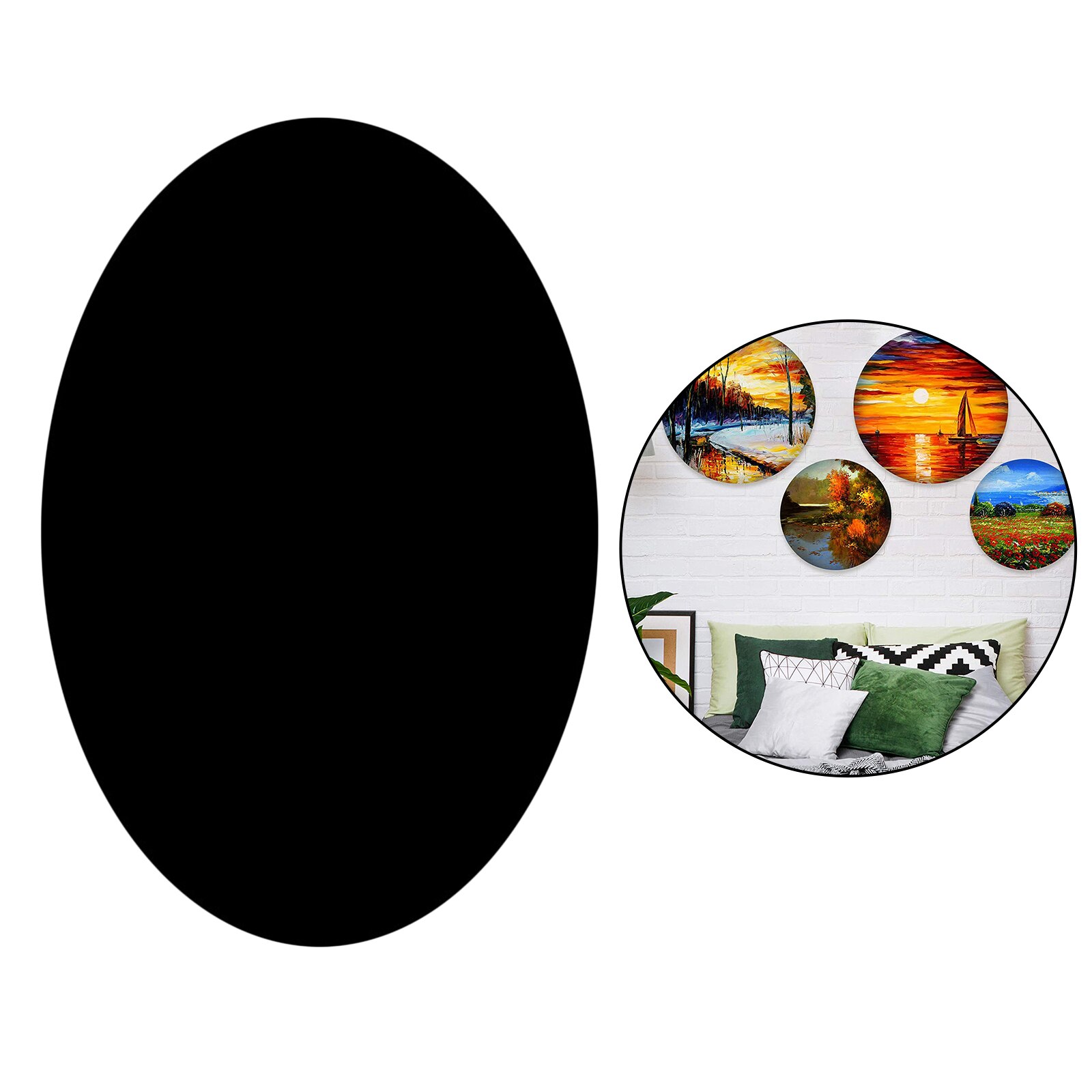 Canvas Board for Painting & Oil Acrylic Painting Board Frame Black: 30x40cm