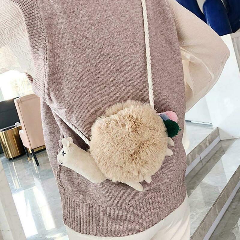 Naiset tytöt alpakka laama olkalaukku turkis pehmo kukkaro käsilaukku lapsi ihana eläin crossbody laukku