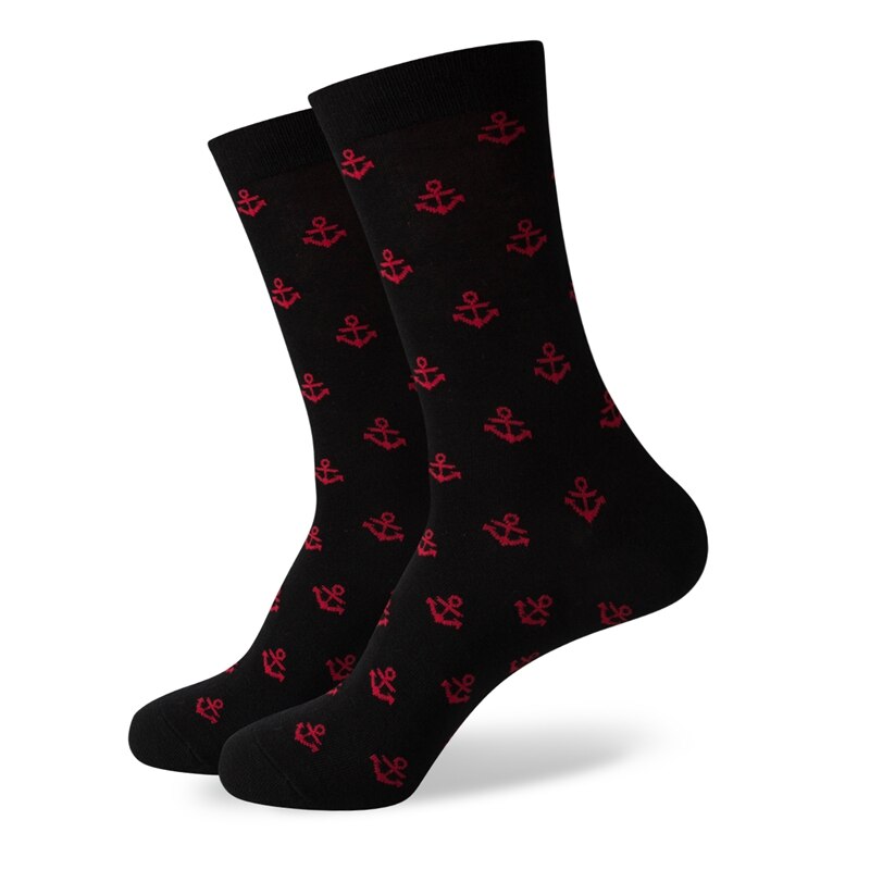 Calcetines de algodón peinado con ancla para hombre, medias de boda, talla estadounidense (7,5-12), estilo,: 450
