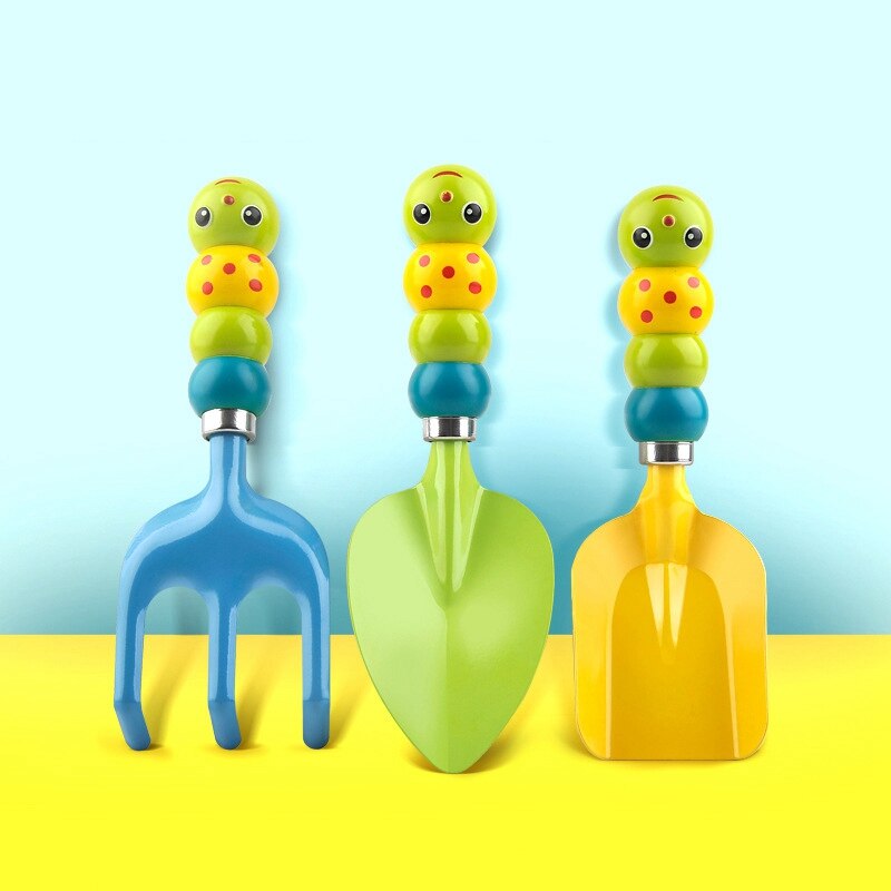 1 Set Rups Schop Hark Strand Speelgoed Zomer Seaside Graven Zand Kids Mini Tuin Tool Kit Kinderen: Default Title