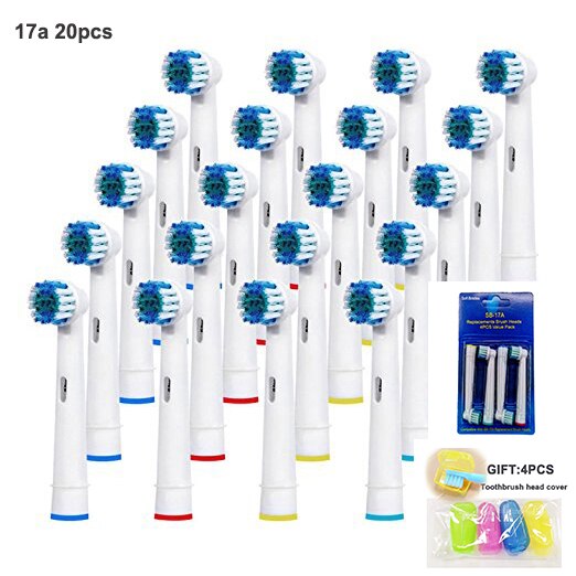 20 stk elektrisk tandbørstehoved til udskiftning af oral ab-tandbørste børste følsom tandkødspleje  d12,d16,d29,d20,d32,oc20,d17525 d18: Sb17a 20 stk