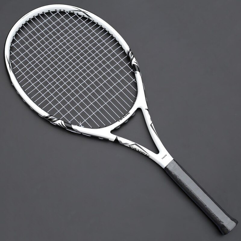 40-55 LBS Ultralight Black Tennis Rackets Carbon Raqueta Tenis Padel Racket Stringing 4 3/8 Racchetta Tennisracket racquet: Light Grey