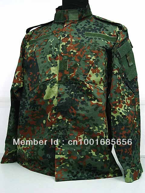 Uniforme de campagne bdu woodland camouflage allemand, chemise et pantalon