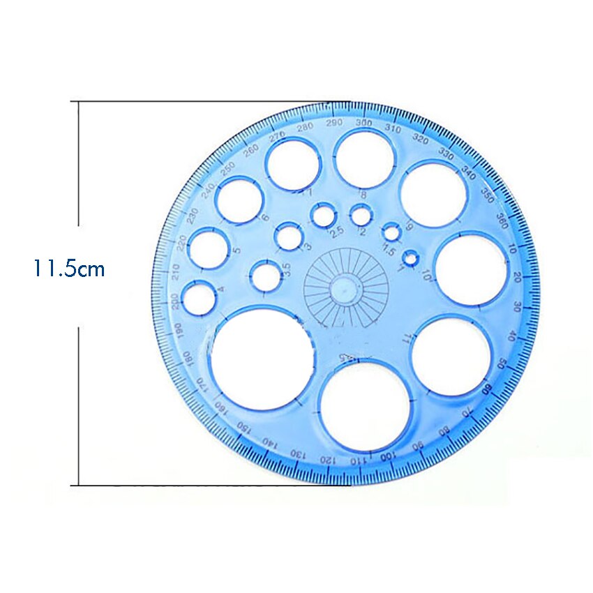 360 graders plastikmålere til vinkelmåling 11.5cm diameter cirkel tegningsskabelon cirkel maker skole kontorartikler