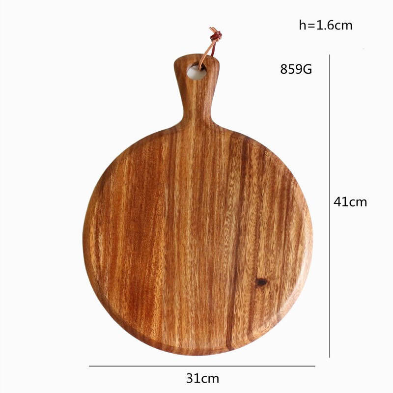 Tabla de corte de cocina cuadrada/rectangular/ovalada de madera entera, tabla para cortar carne, pan, fruta, tabla para cortar: 41x31CM