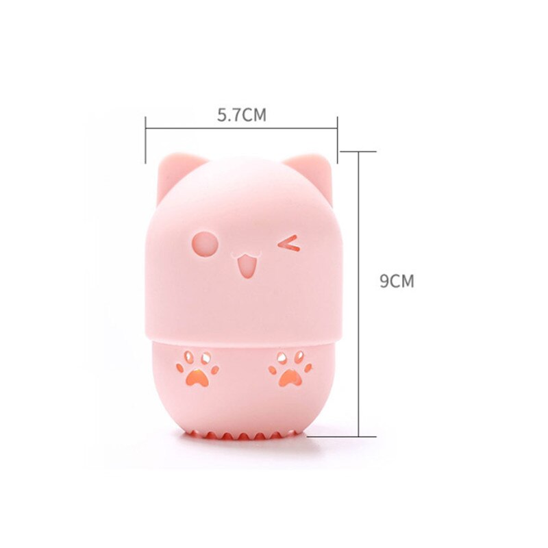 Kitten Soft Silicone Powder Puff Drying Puff Blender Beauty Sponge Travel Case Holder Sponge Egg Capsule Display Rack Egg