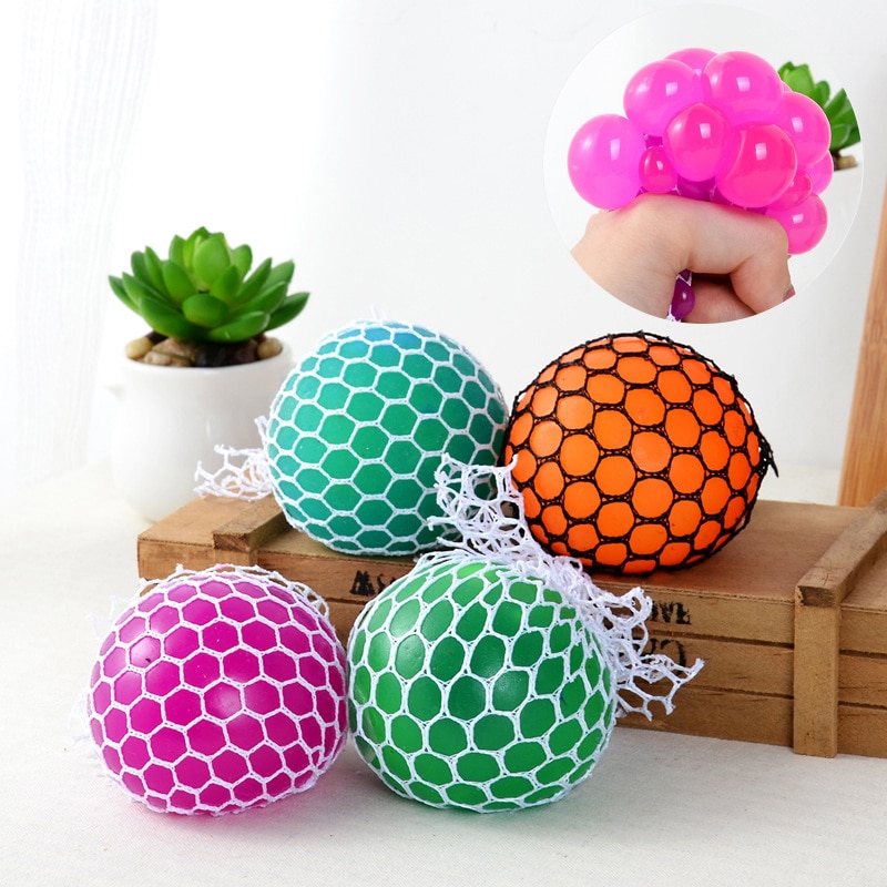 Gags & Praktische Neuheit Anti Stress Gesicht Reliever Trauben Ball Autismus Stimmung Squeeze Relief Spielzeug Extrudierten Verfärbung Kreative Gif