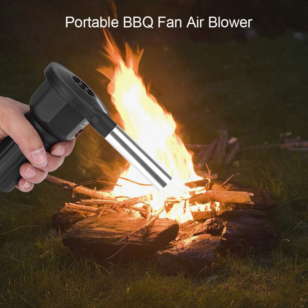 Battery Powered Electric BBQ Fan Air Blower for Outdoor Camping Picnic Use Charcoal Grill Barbecue Fan Barbecue Tool Portable