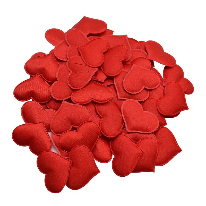 Esponja de confeti con corazón romántico para decoración de San Valentín, 100 Uds., pétalos de corazón, confeti de boda, bricolaje