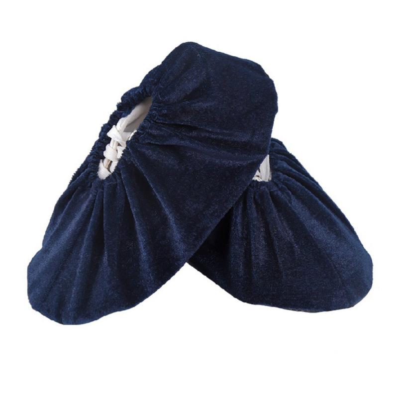 1Pair reusable Portable Reusable Shoe Covers Dustproof Non-slip Dhoe Cove Washable Elasticity Dustproof Flannel Overshoes: 03 for Adult