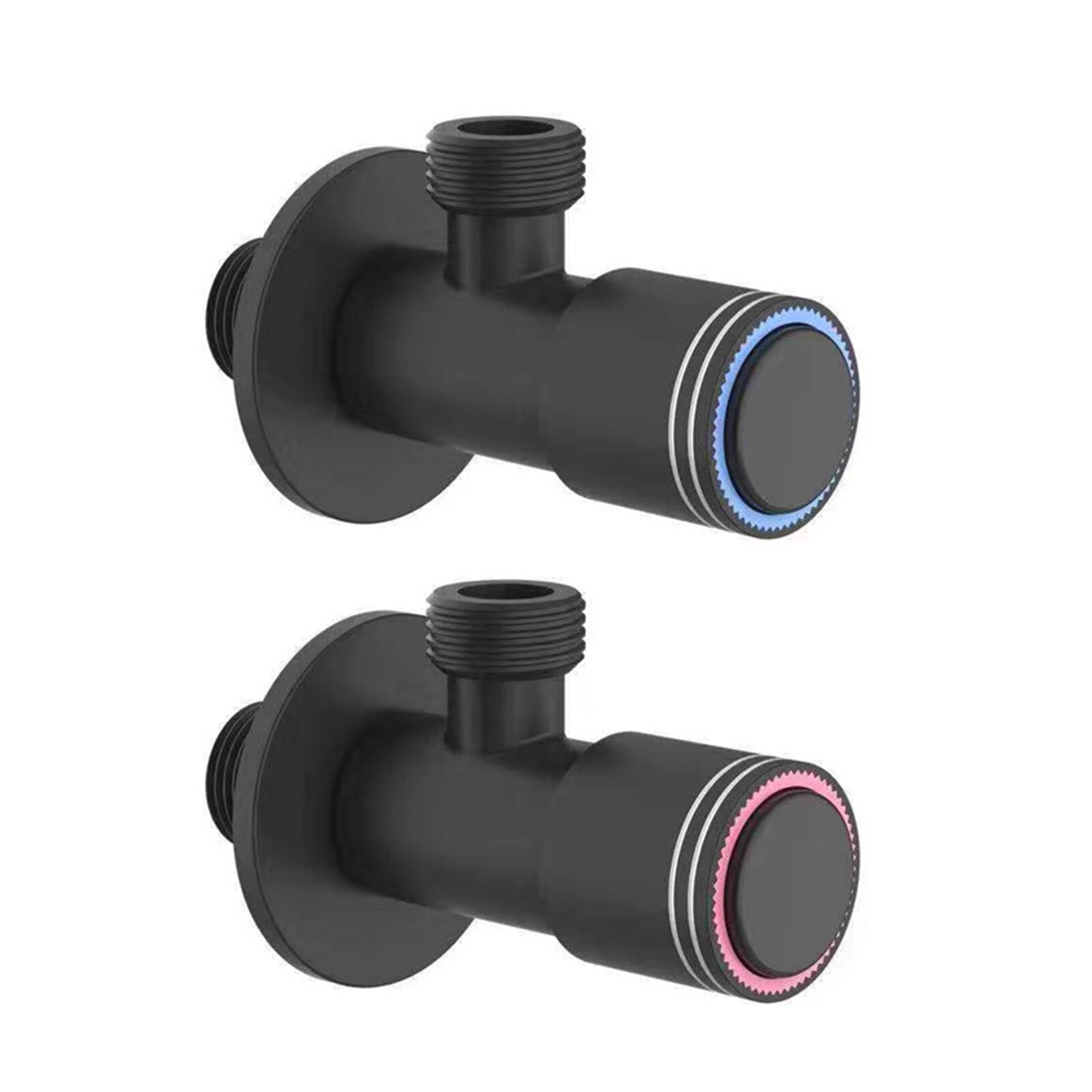 2pcs Heat Resistant Durable Push Button Pratical Easy Install Stainless Steel Bathroom Faucets Replacement Basin Tap Heads