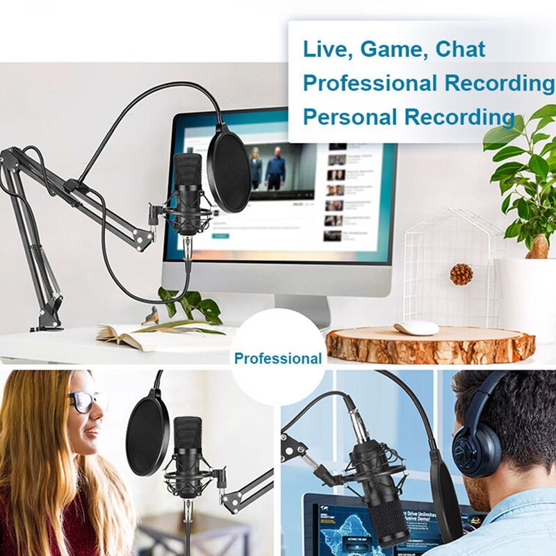 Microphone Cardioid Condenser Microphone 192KHz / 24Bit High Sampling Rate Computer Microphone