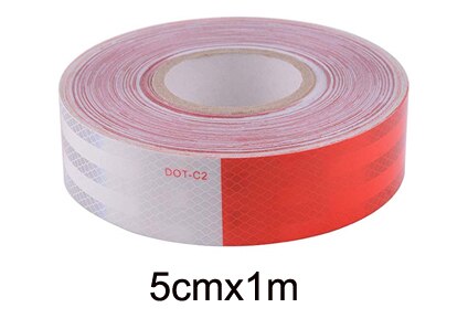 Cinta de vinilo reflectante de alta intensidad, materiales adhesivos para vehículos, camiones, coches y remolques, seguridad: 5cmx1m