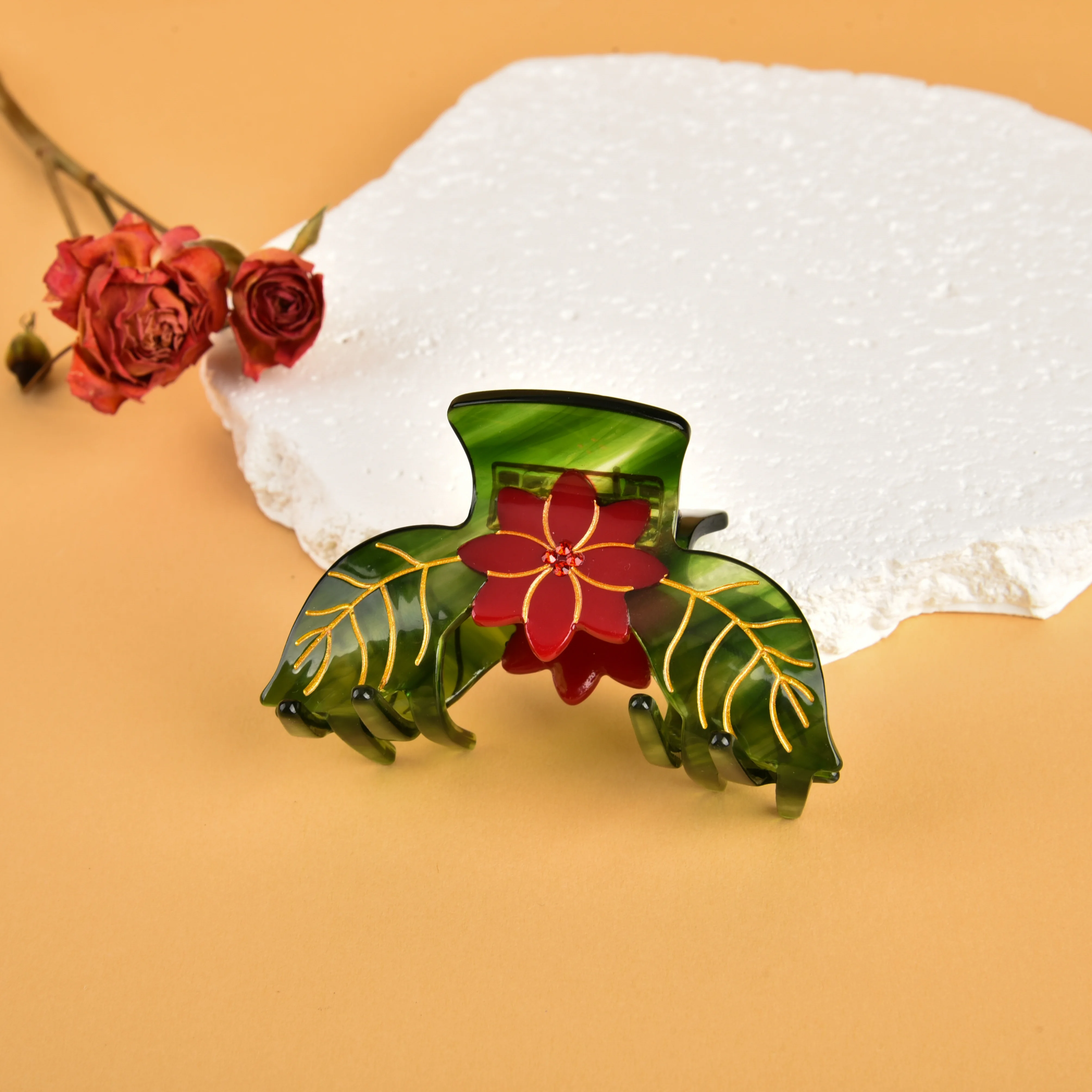 YHJ Angels Sun Hair Claw Unique Acetate Claw Clip Flower Bottle Crab Hair Clips Valentine Hair Accessories for Women: SKY BLUE