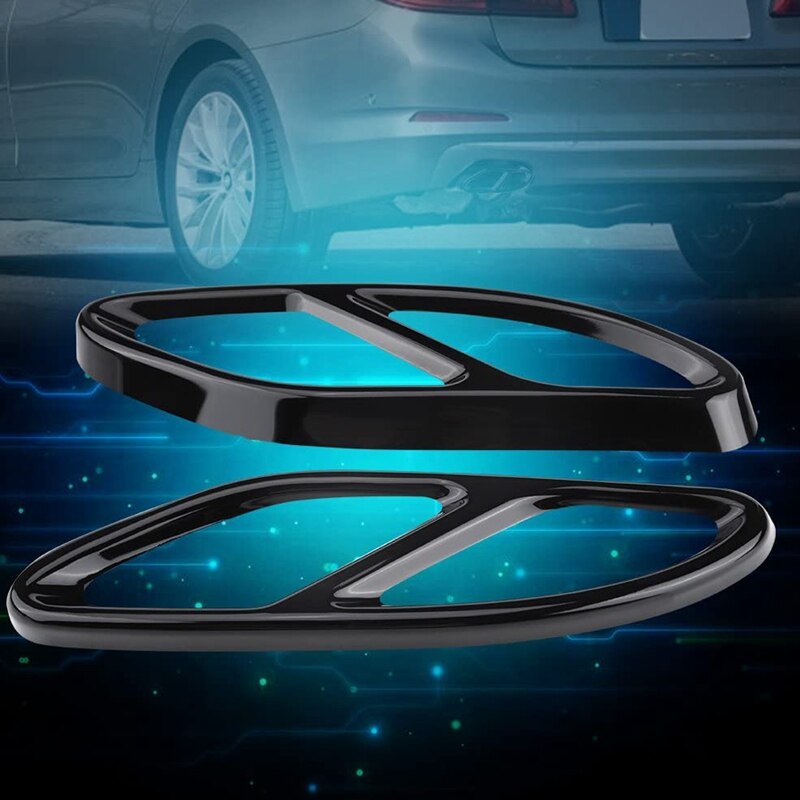 Salidas de escape de tubo de acero, embellecedor de Marco trasero, cubierta para mercedes-benz W213 W205 Coupe W246 W216 GLC GLE GLS CLA