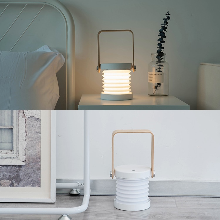 Led nachtlampje draagbare lantaarn intrekbare lantaarnlamp usb-oplaadbaar lichtgevend speelgoed voor kinderen
