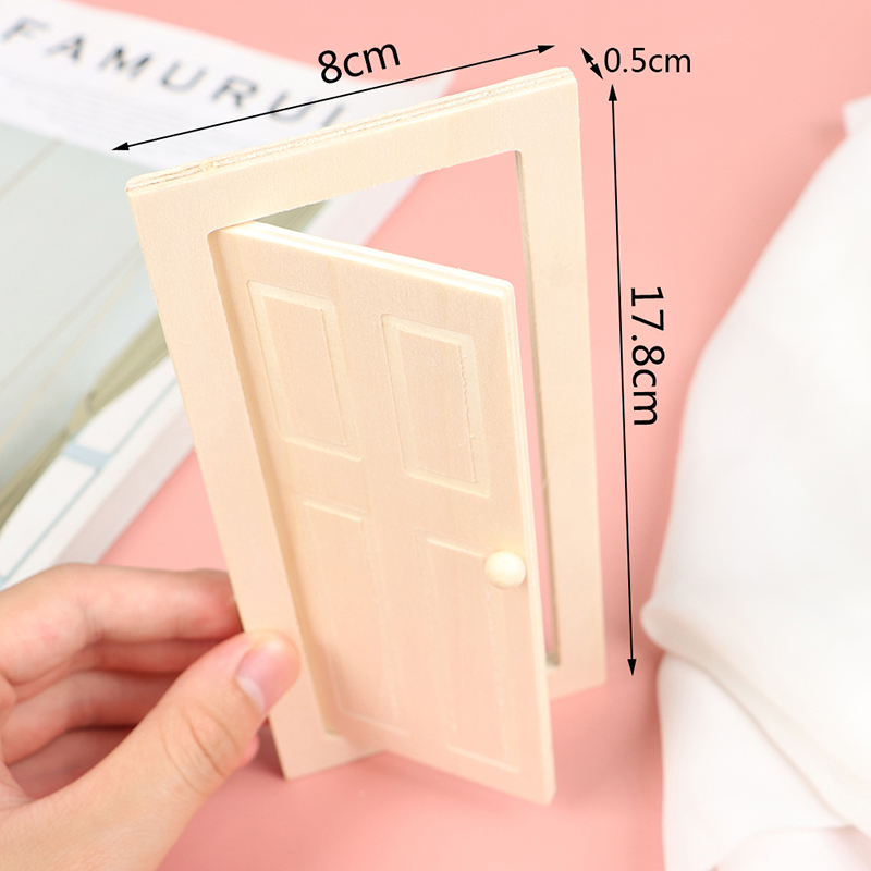 1/12 Poppenhuis Miniatuur Hout Externe Enkele Deur Houten Raamkozijn Diy Accessoires Pophuis Meubels Speelgoed Multi Stijlen: Bordeaux