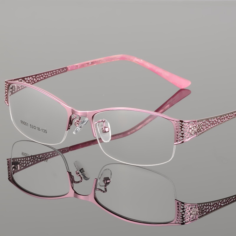 Bclear højkvalitets metal ultralet nærsynethed presbyopi optiske stel til kvinder receptpligtige briller