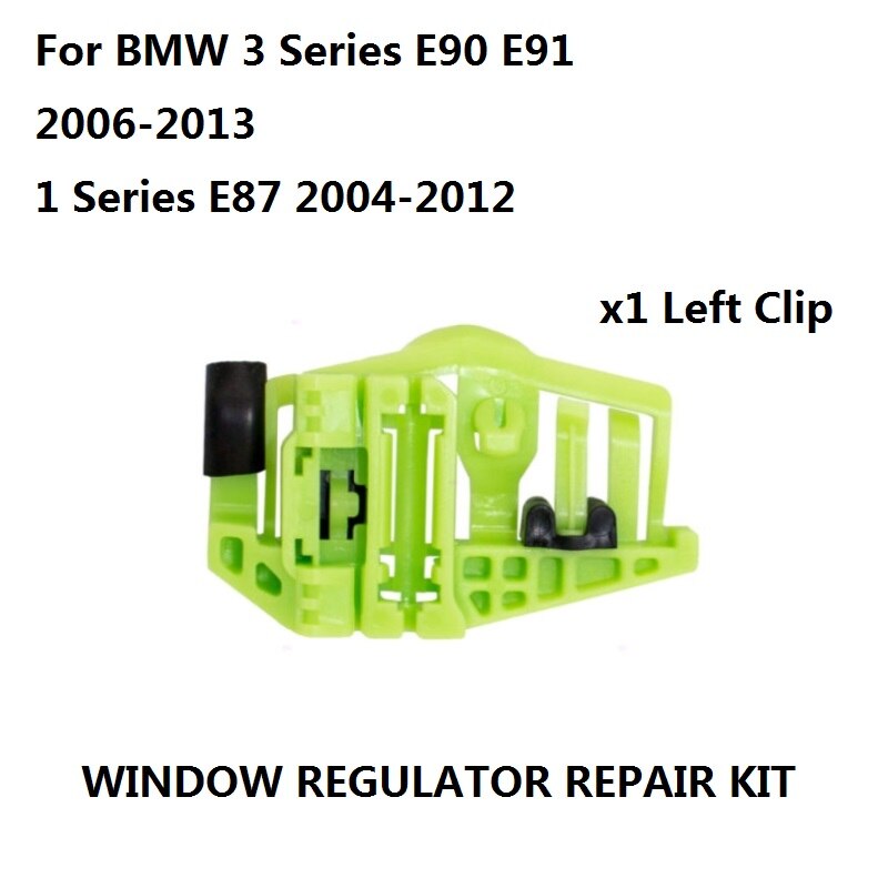 Window Regulator Repair Kit 4/5- Left Door repar For BMW 3 Series E90 E91 2006 / 1 Series E87 2004 Clip