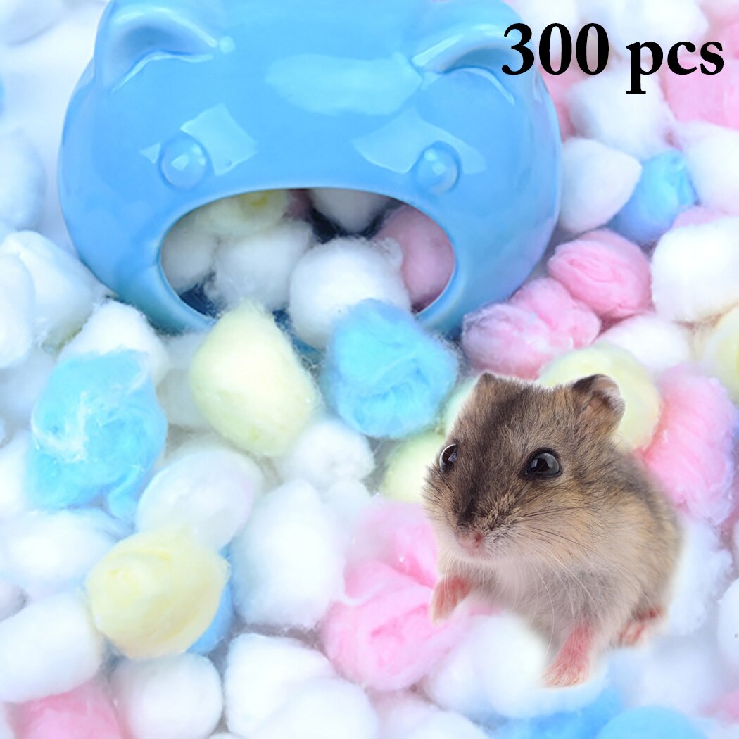 300 kpl pumpulipallo lämmin pesimämateriaali värikäs talvisäilytys puuvillasöpöt pallohamsterin häkkitarvikkeet talveksi: 300 kpl monivärisiä