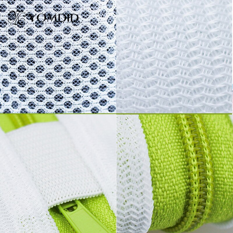 6 Stks/partij Bescherming Mesh Bag Voor Shirt Sok Ondergoed Wassen Wasmand Duurzaam Ritssluiting Mesh Waszak