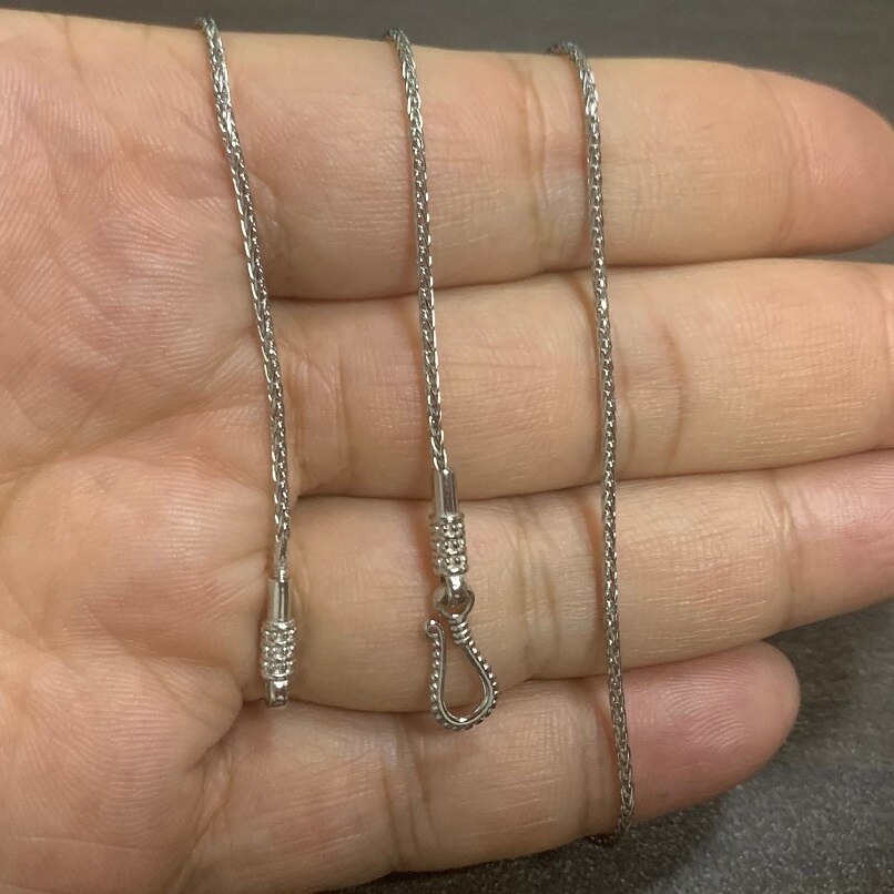 S925 collana in argento Sterling retrò tendenza corda di canapa tessitura donna argento tailandese personalità retrò corda catena collana gioielli