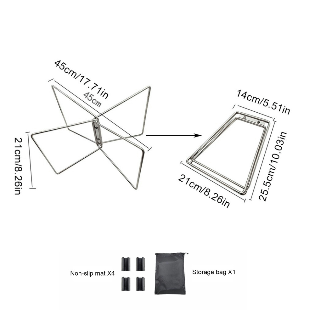 Camping Box Stand Aluminium Box Stand Roestvrijstalen Organizer Box Opvouwbare standaard Koelbox Stand Container Houder Plank
