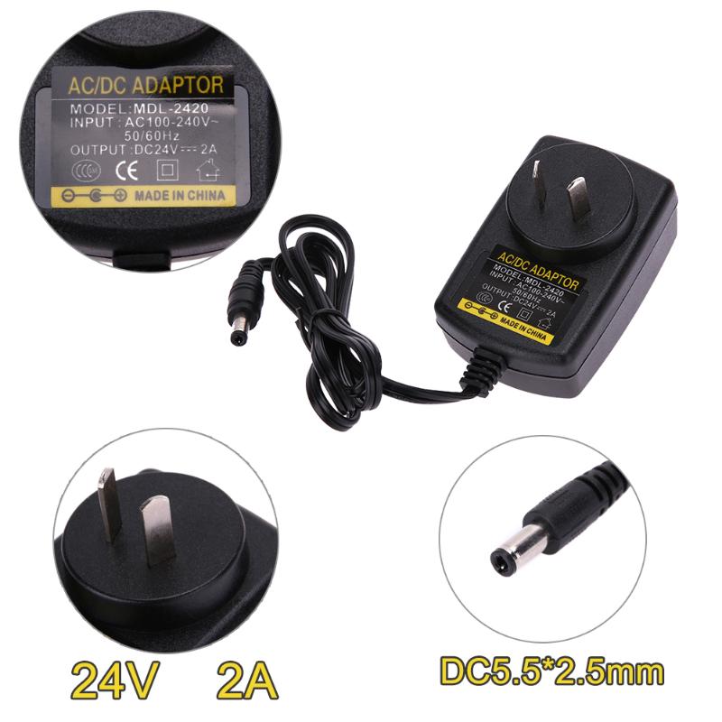 DC24V 2A Adapter AC 100 V-240 V naar DC 24V Converter Power Supply Adapter 5.5 *