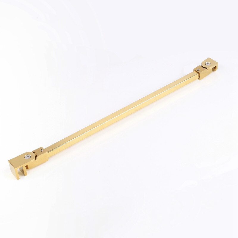 Manija de puerta de vidrio para ducha, bisagra de acero inoxidable 304 dorada, abrazadera de cristal, Clip de puerta, accesorios de baño, Hardware: Glass rod 40cm