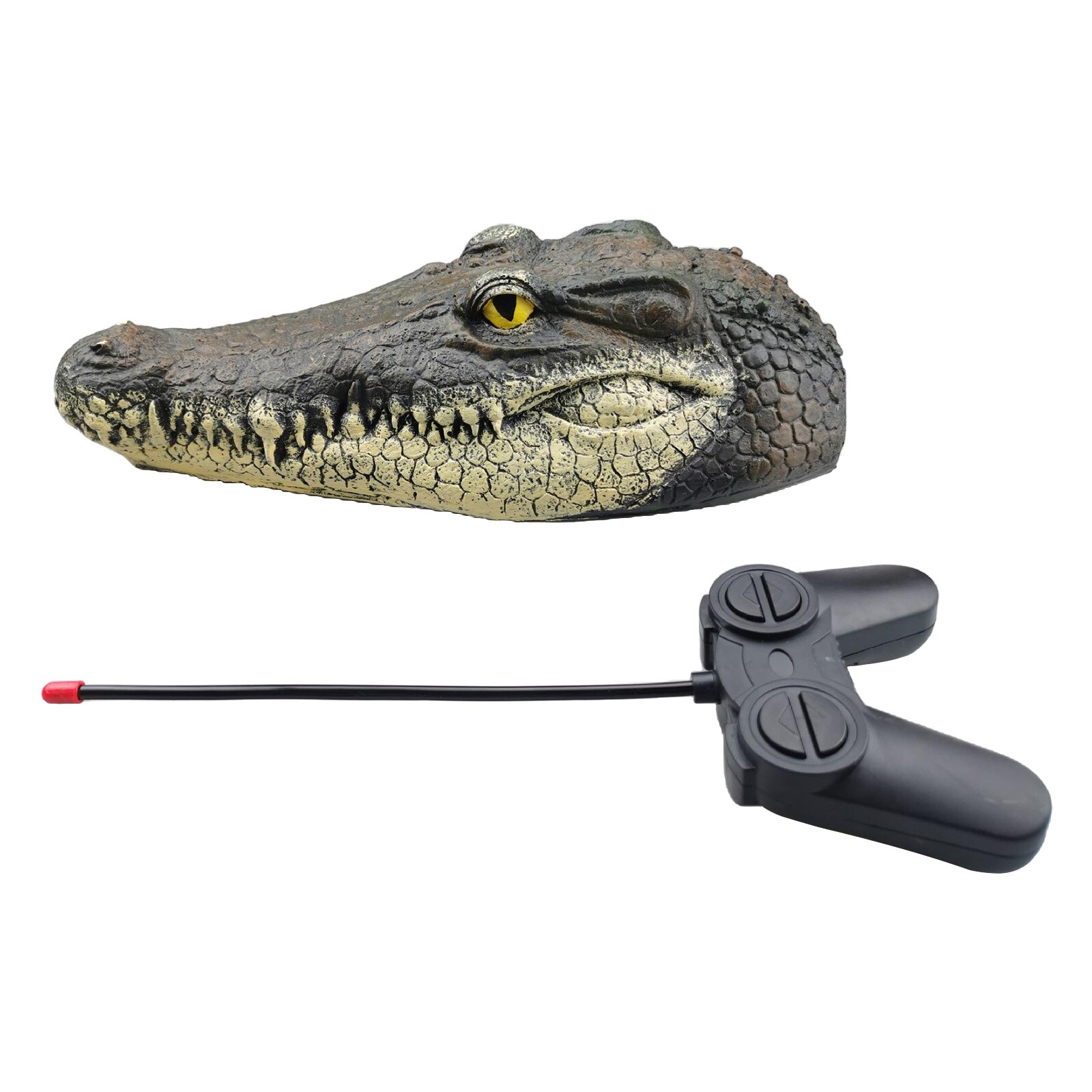 RC Remote Control Simulation Crocodile Head Park Decor Water The Boat Prank