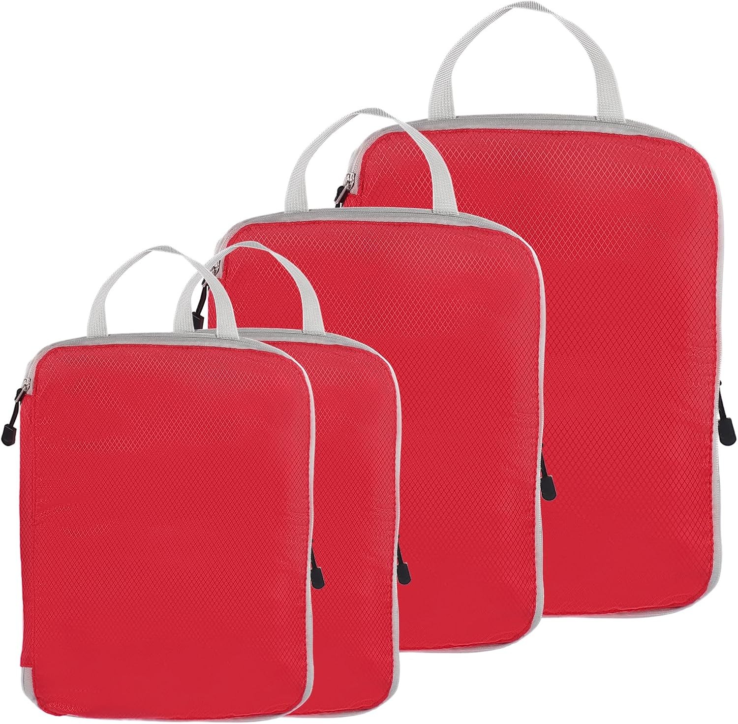 Reiscompressie verpakking kubussen bagageorganisator voor bagage bagage met grote capaciteit set waterdichte opbergzakken: Donker Kaki
