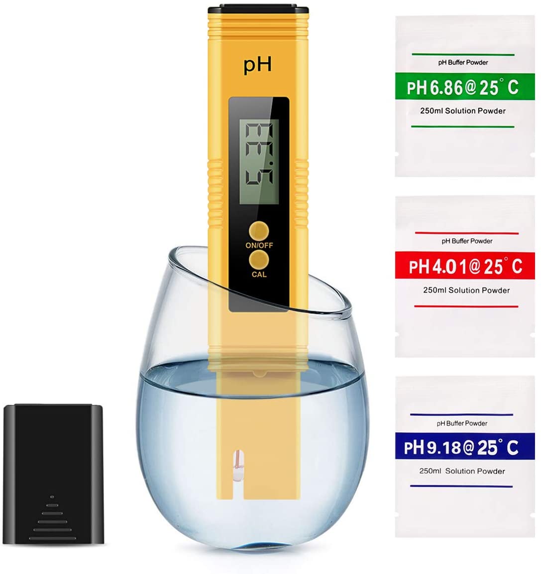 Medidor de PH Digital LCD de alta precisión, probador de agua para agua, comida, acuario, piscina, hidropónica, tamaño de bolsillo, 0-14 PH 0,01
