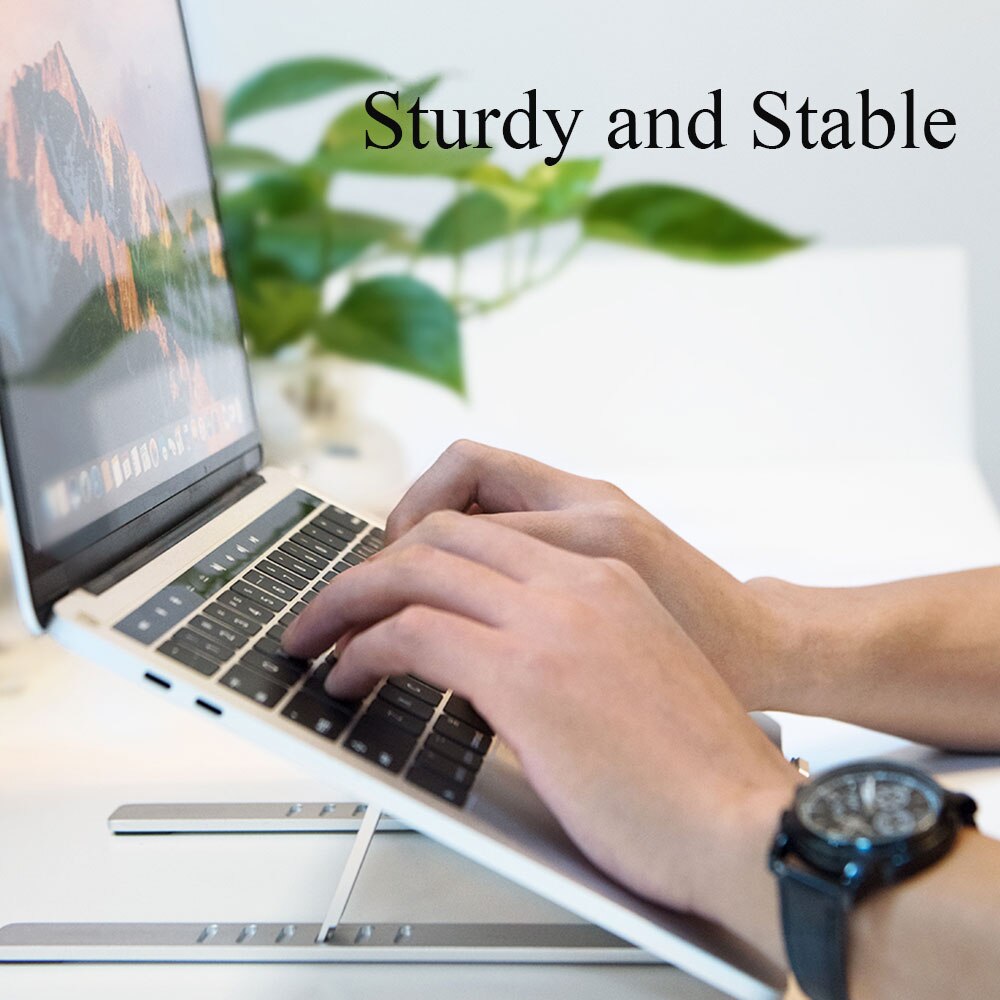 WIWU-Soporte de tableta ajustable para portátil, accesorio plegable de aleación de aluminio, para MacBook, 10-17 pulgadas