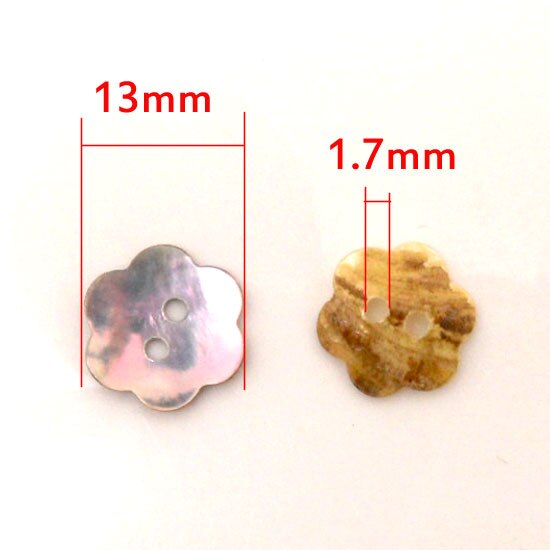 50 Pcs 12mm 2 Holes Mother of Pearl Flower Shell Sewing Buttons Scrapbooking Knopf Bouton DIY Apparel Accessories