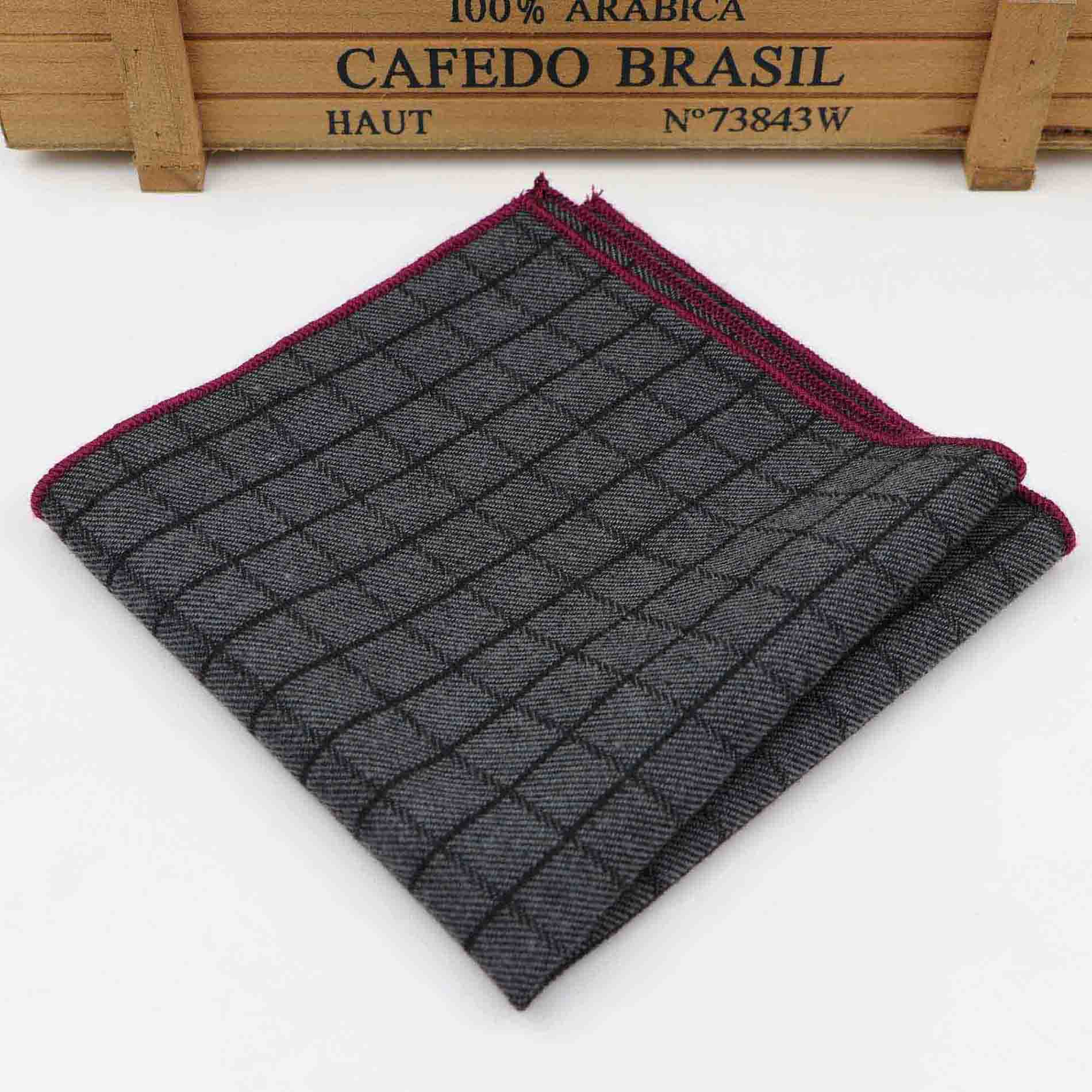 Striped Hankerchief Scarves Vintage Cotton Hankies Plaid Men's Pocket Square Handkerchiefs: 16